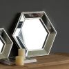 20" x 18" Hexagon Wall Mirror with Contemporary Glass Design, Home Decor Accent Mirror for Living Room, Entryway, Bedroom