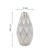 Elegant White Ceramic Vase with Gold Accents - Timeless Home Decor