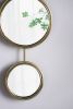 2 Circle Mirrors for Wall Decor, Unique Contemporary Wall Mirror for Living Room Bedroom Entryway,11" x 28.5"