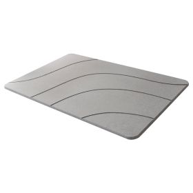 Bathroom Mats Diatom Ooze Hard Pad Non-slip Absorbent Diatomite Entrance Toilet Bathroom Step Mat (Option: Gray Track-60x39CM)