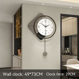 Light Luxury Wrought Iron Wall Decoration Hanging Clock (Option: JT22273 49)