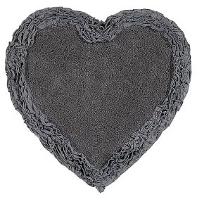 Shaggy Border Collection (Color: Gray, size: 30" Heart)