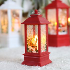 Christmas Candlestick Old Man Snowman Decoration Small Night Lamp (Option: Small Red Old Man)