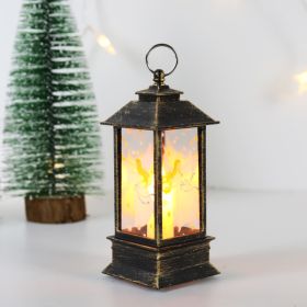 Christmas Candlestick Old Man Snowman Decoration Small Night Lamp (Option: Small Brush Golden Angel)