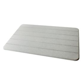 Bathroom Mats Diatom Ooze Hard Pad Non-slip Absorbent Diatomite Entrance Toilet Bathroom Step Mat (Option: Gray Straight Line-60x39CM)