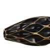 Elegant Black Ceramic Vase with Gold Accents - Timeless Home Decor