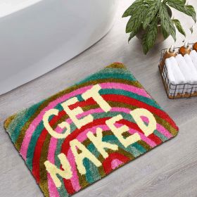 Single Needle Machine Flocking Jacquard Letter Bathroom Mats (Option: Color-40x60cm)