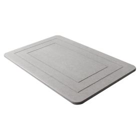 Bathroom Mats Diatom Ooze Hard Pad Non-slip Absorbent Diatomite Entrance Toilet Bathroom Step Mat (Option: Gray Return-45x35cm)