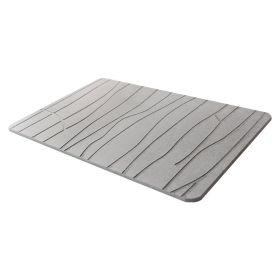 Bathroom Mats Diatom Ooze Hard Pad Non-slip Absorbent Diatomite Entrance Toilet Bathroom Step Mat (Option: Gray Big Tree-40x30cm)