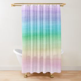 Sage Green Watercolor Ombre Shower Curtain Bathroom Fabric (Option: 6 W150xH180cm)