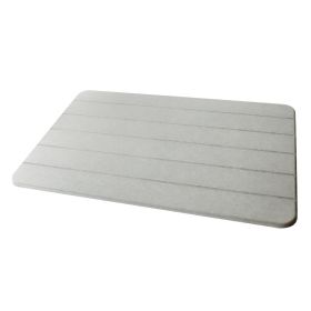 Bathroom Mats Diatom Ooze Hard Pad Non-slip Absorbent Diatomite Entrance Toilet Bathroom Step Mat (Option: Gray Straight Line-40x30cm)