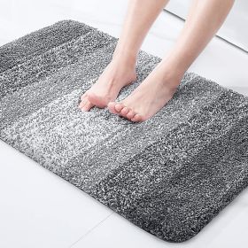 Absorbent Floor Bathroom Step Non-slip Mat (Option: Gray-41x61)